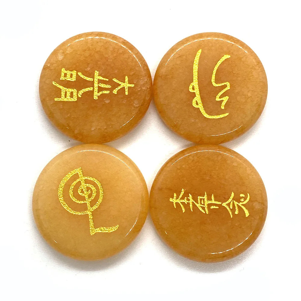 4 Peças de Pedras Naturais - Olho de Tigre - Cura Cristalina - Reiki