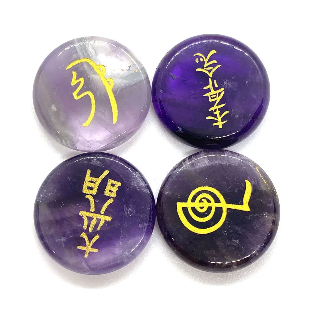 4 Peças de Pedras Naturais - Olho de Tigre - Cura Cristalina - Reiki