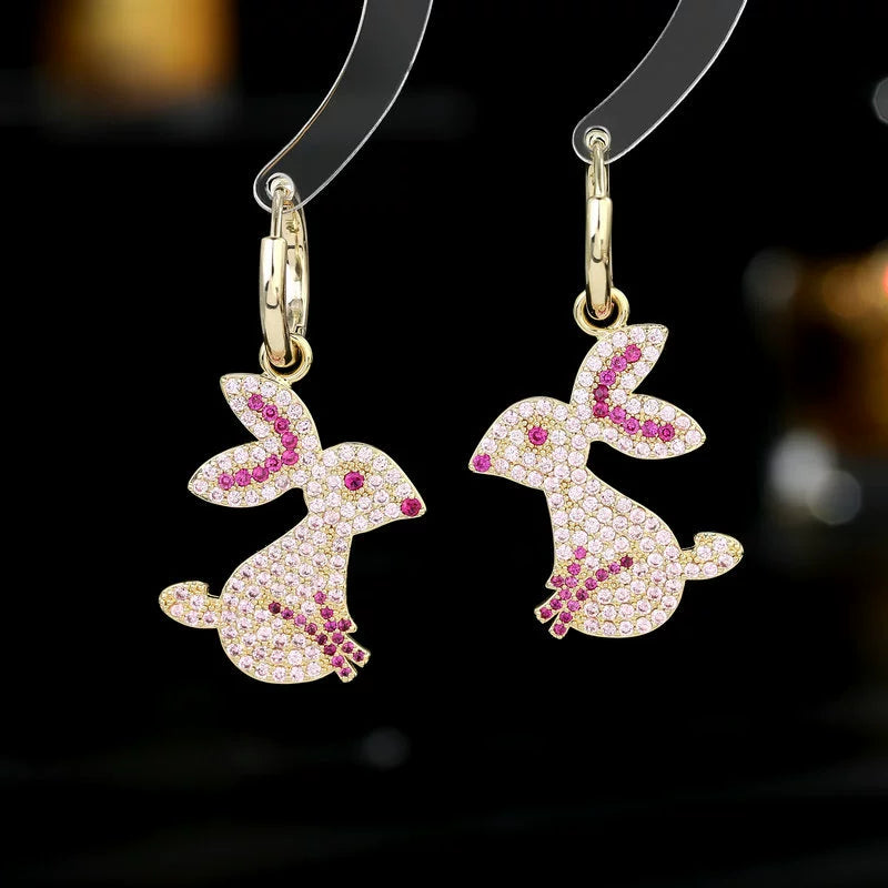 Brincos Femininos Cabeça de Leopardo com Zircônia - Vários Estilos de Brincos Pequenos Criativos - Semi Joias