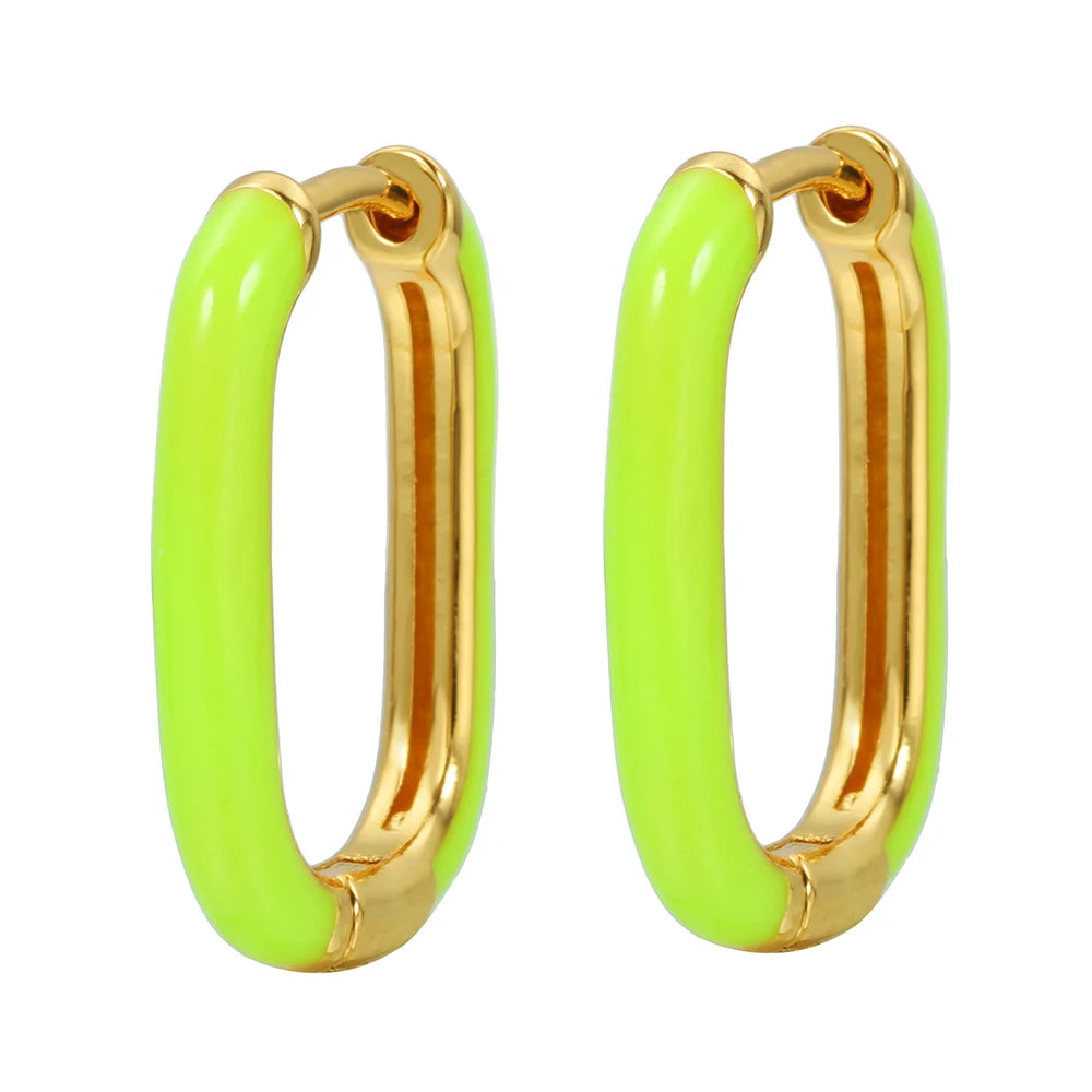 Brincos de Argola Pequena com Pingente de Estrela e Cogumelo Arco-Íris Boho - Feminino -