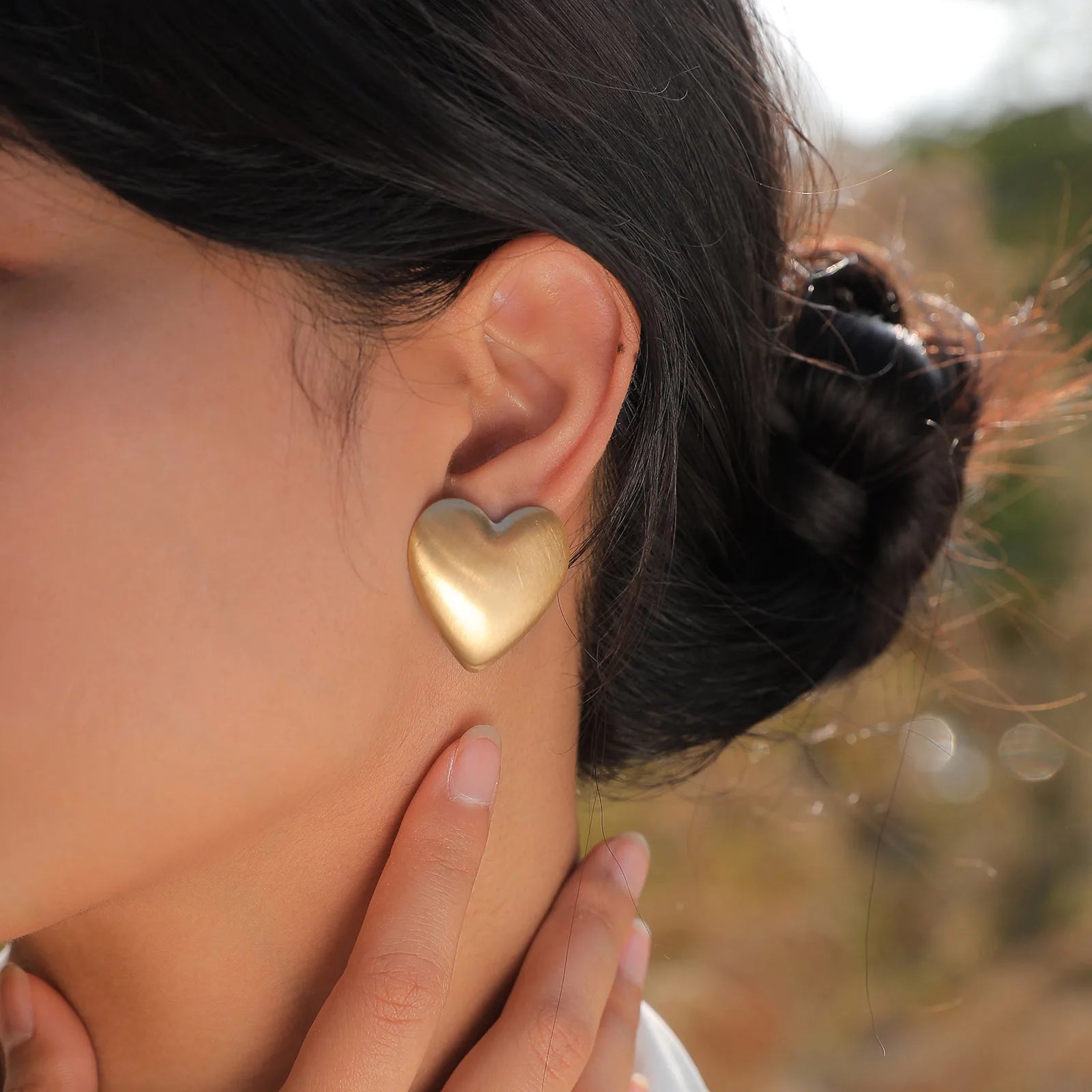 Brincos de Coração e Estrelas Grandes - Exclusividade e Elegância para Mulheres -Semi-Joias - Grace