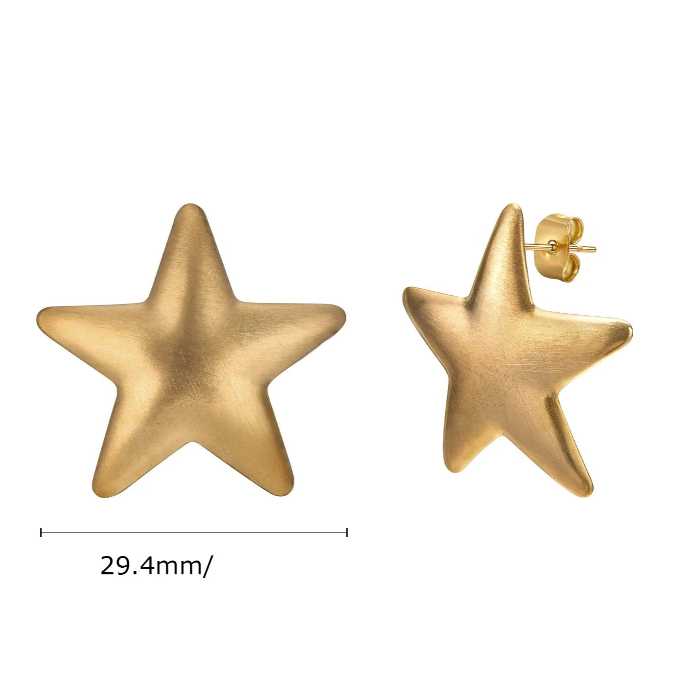 Brincos de Coração e Estrelas Grandes - Exclusividade e Elegância para Mulheres -Semi-Joias - Grace