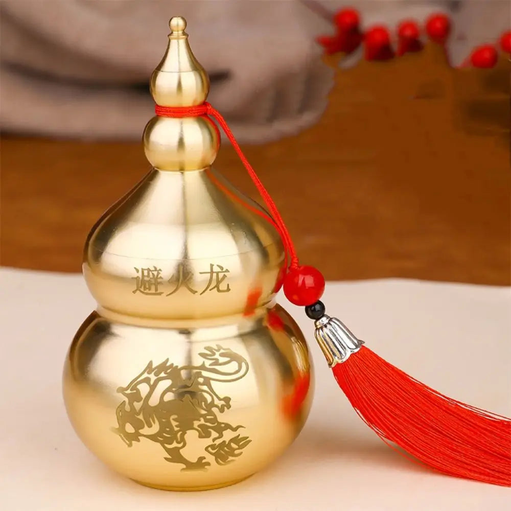 Cabaça Wu Lou de Latão Feng Shui - Decoração de Proteção e Sorte para Casa e Escritório - Feng Shui