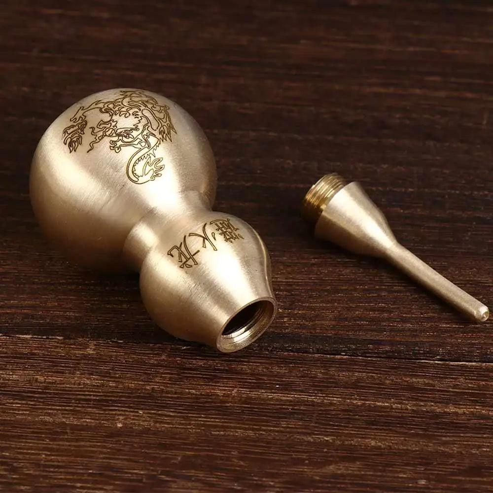 Cabaça Wu Lou de Latão Feng Shui - Decoração de Proteção e Sorte para Casa e Escritório - Feng Shui