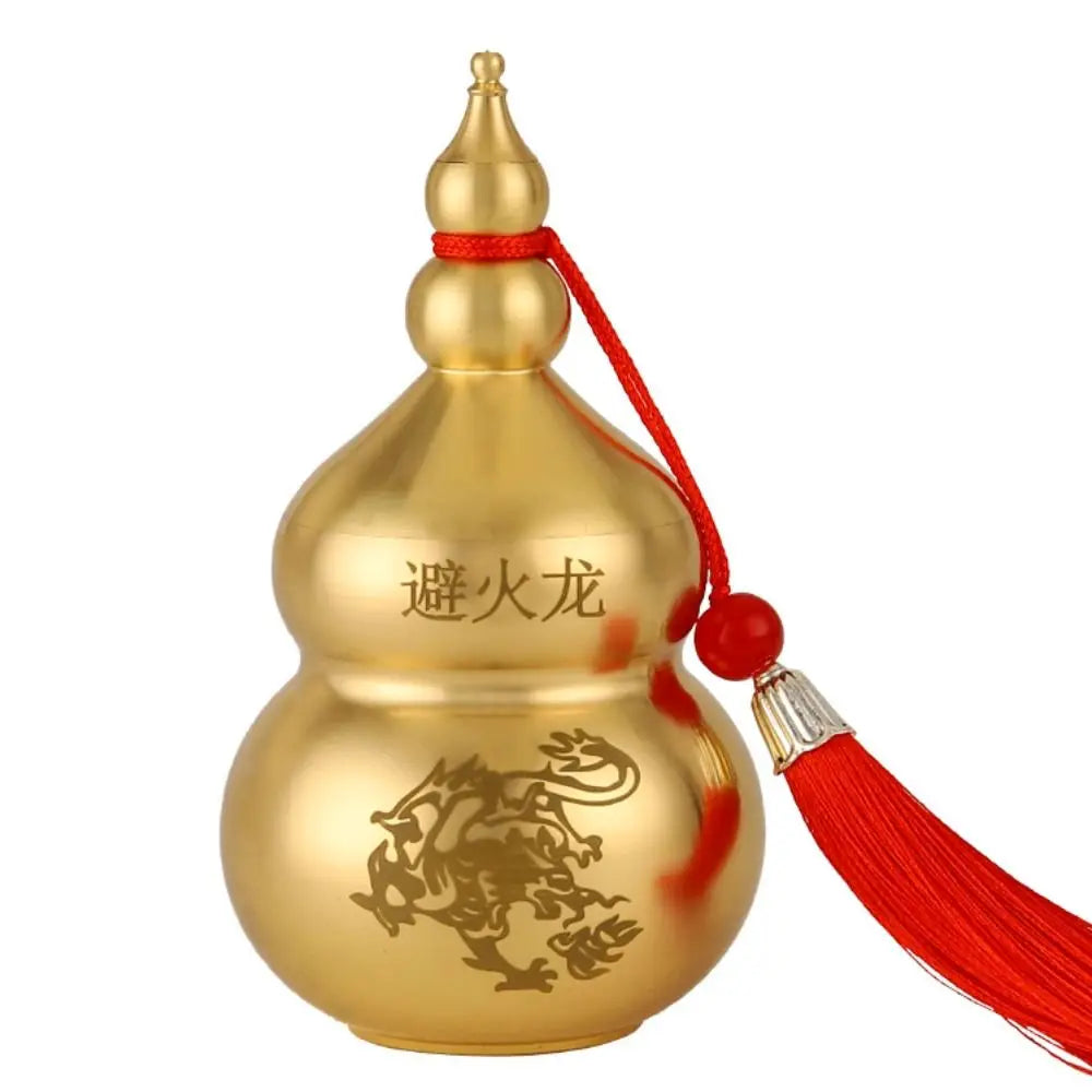 Cabaça Wu Lou de Latão Feng Shui - Decoração de Proteção e Sorte para Casa e Escritório - Feng Shui