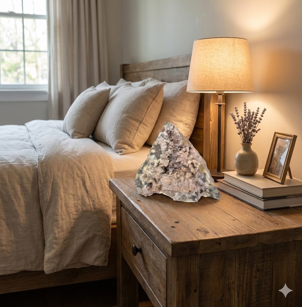 Calcedônia Botrioidal Natural 1,455 kg – Pedra de Harmonia, Proteção e Elevação Energética | Peça Única - Harmonia Plena