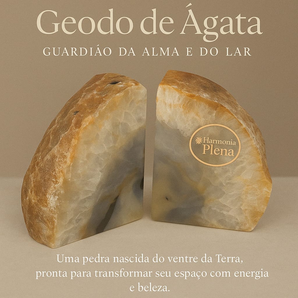 Geodo de Ágata Pedra Natural Peça Única - Cristais