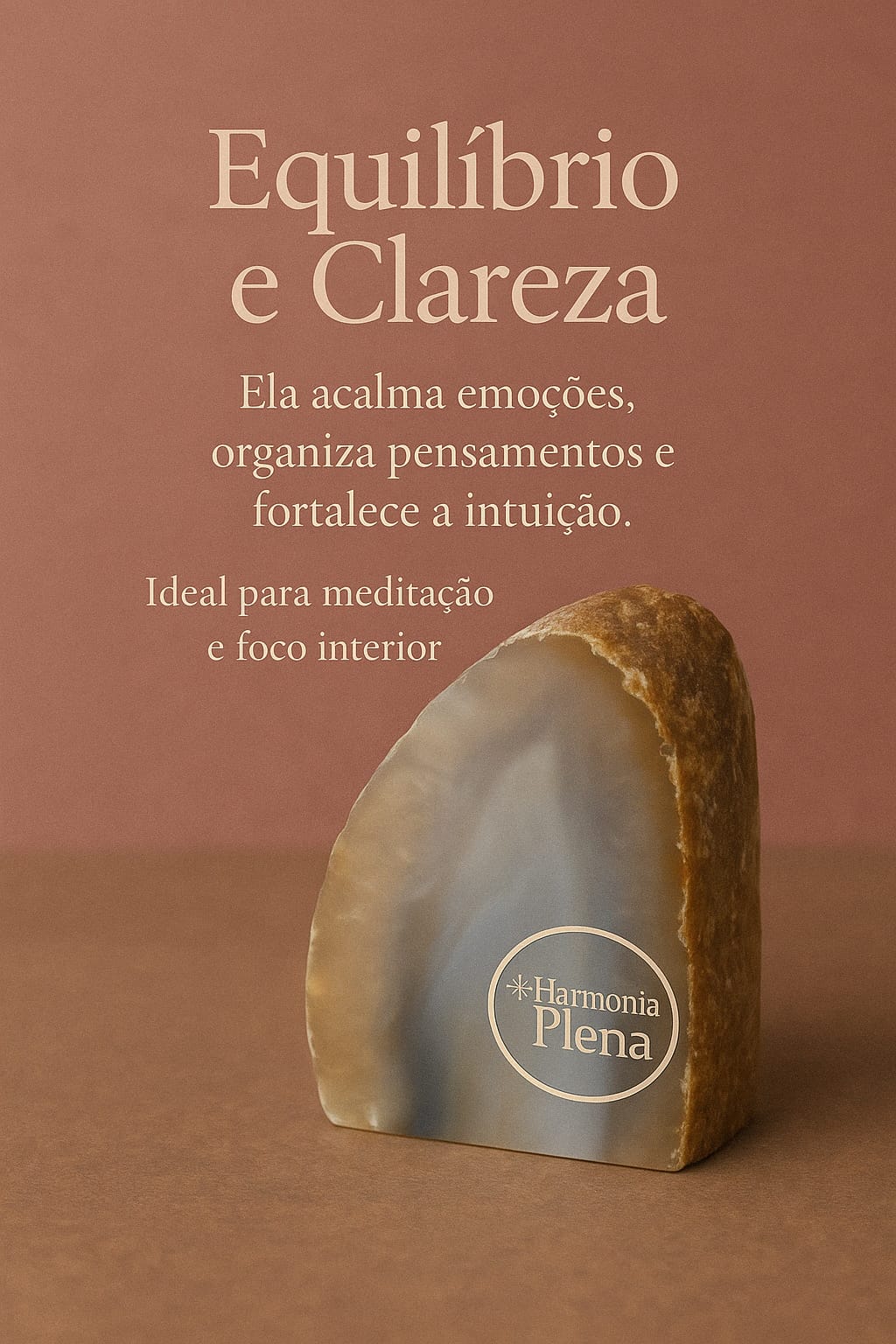 Geodo de Ágata Pedra Natural Peça Única - Cristais