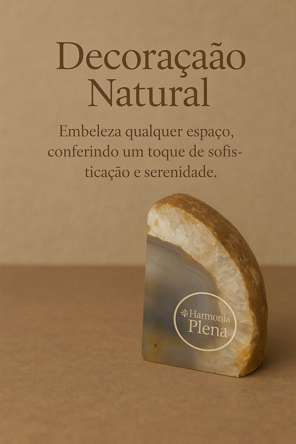 Geodo de Ágata Pedra Natural Peça Única - Cristais