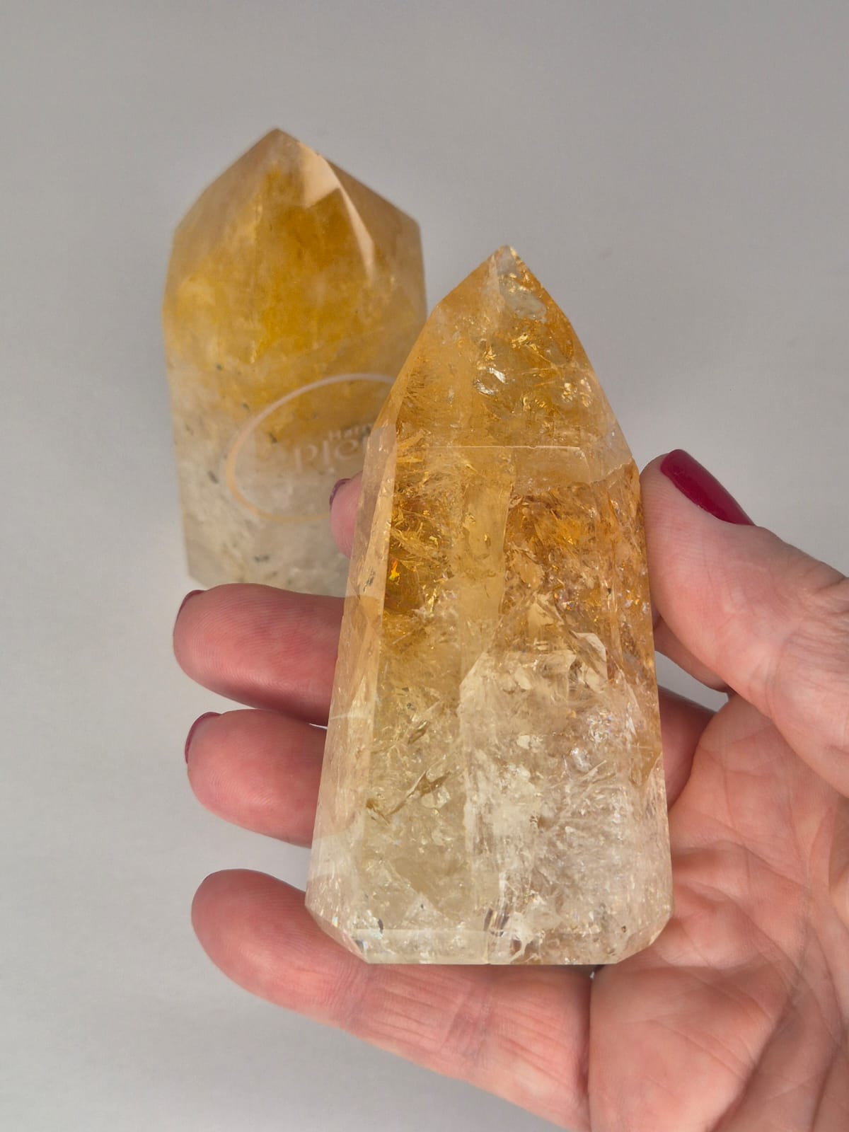 Kits de 2 Pontas Obelisco de Pedra Natural Hematoide - Cristais