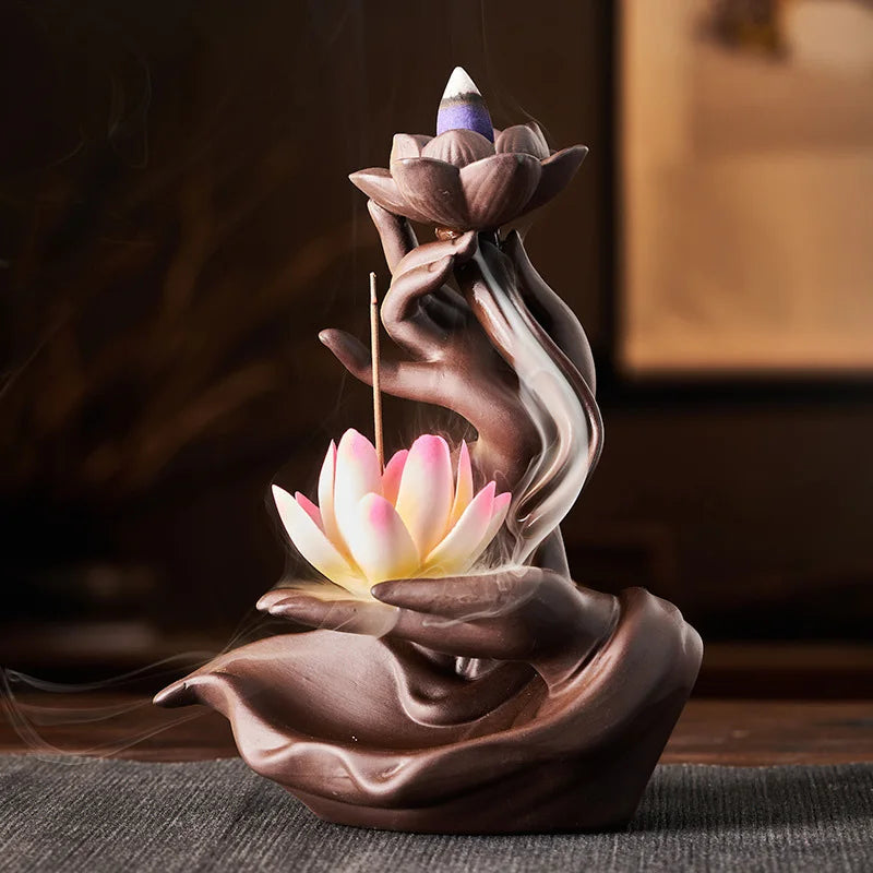 Incensário Flor de Lotus - Aromaterapia - Feng Shui - Decoração