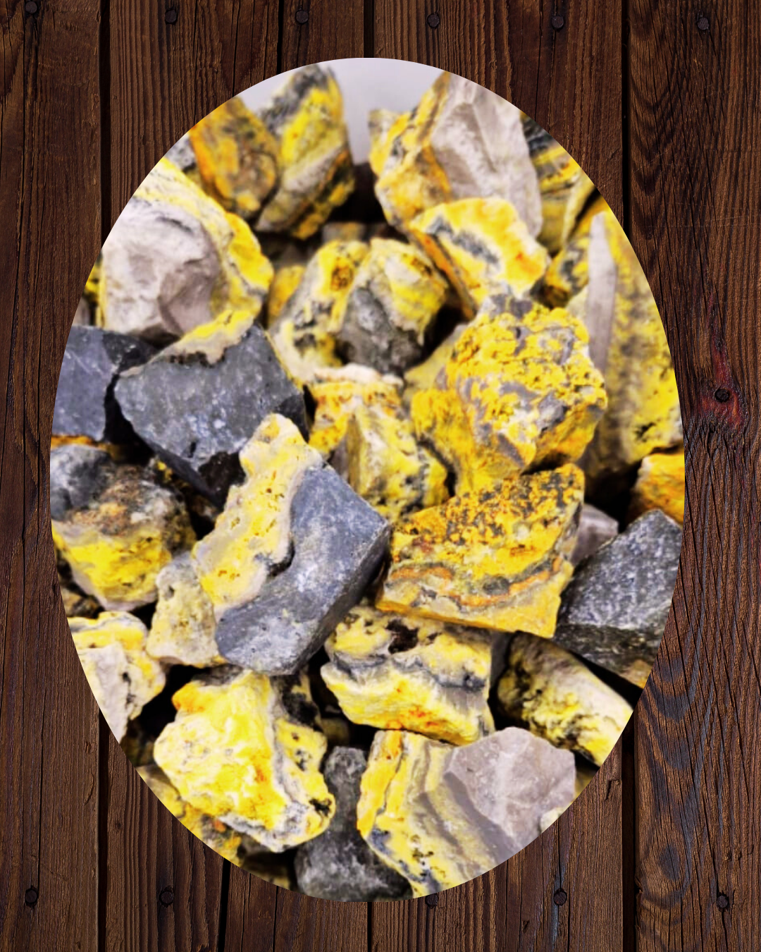 Jaspe Bumblebee Pedra Natural de Energia Cristal da Alegria Proteção Energética Vitalidade Chakra do Plexo Solar