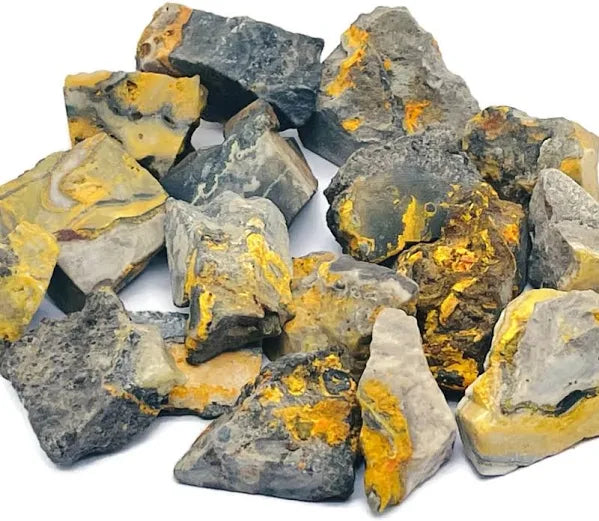 Jaspe Bumblebee Pedra Natural de Energia Cristal da Alegria Proteção Energética Vitalidade Chakra do Plexo Solar