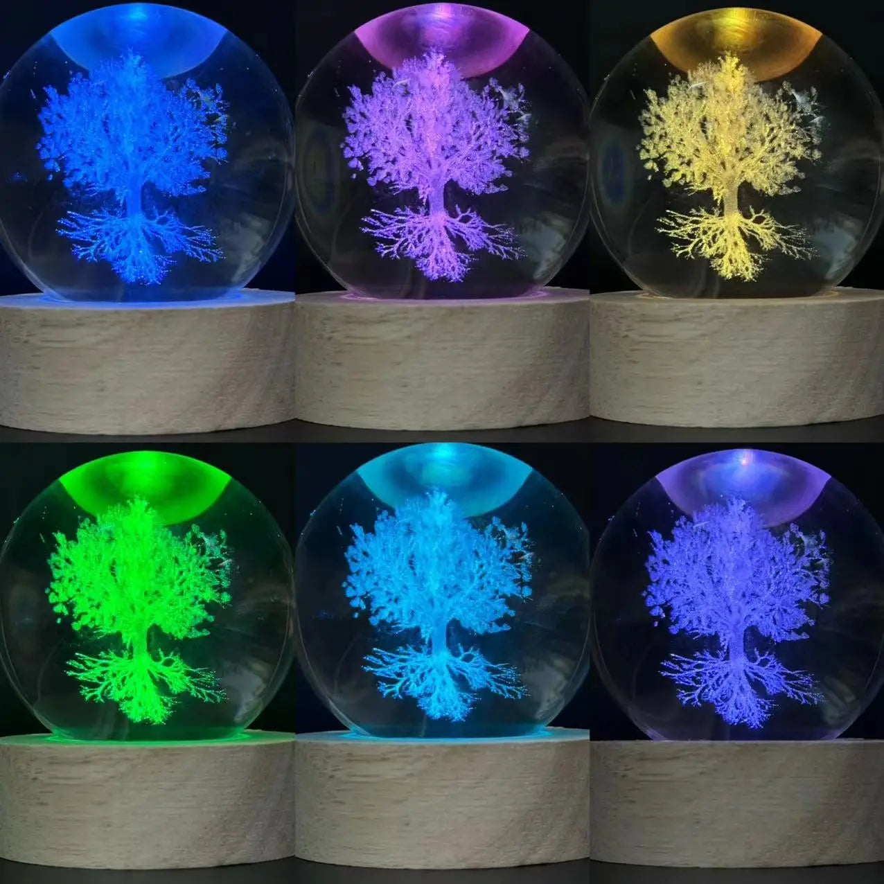 Luminária Gravação 3D da Árvore da Vida Luz Noturna - Decoração