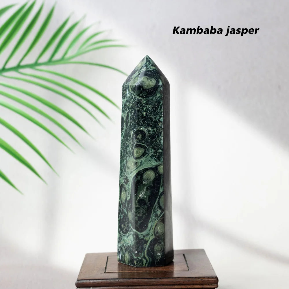 Obelisco de Cristal Natural 13-15cm para Cura e Decoração - Ponto de Energia - Pedras Naturais - Reiki - Feng Shui