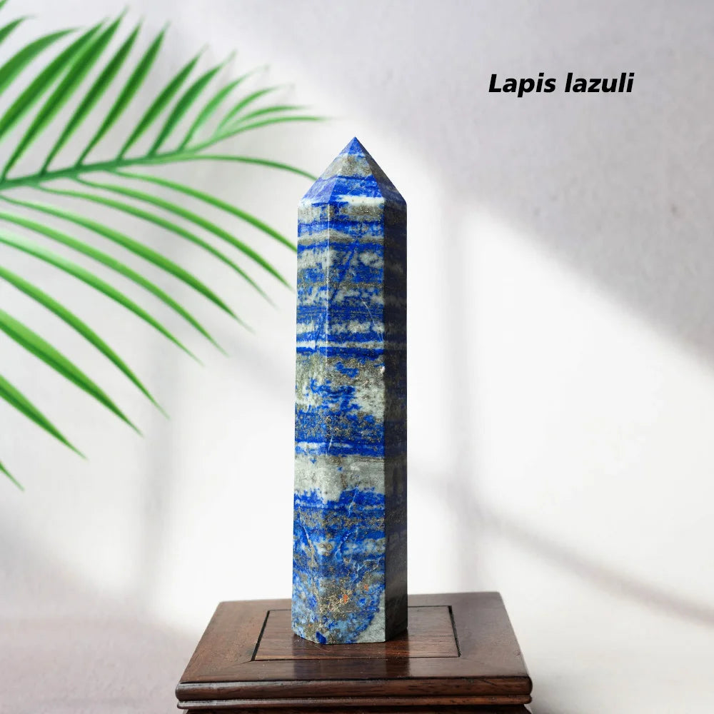 Obelisco de Cristal Natural 13-15cm para Cura e Decoração - Ponto de Energia - Pedras Naturais - Reiki - Feng Shui