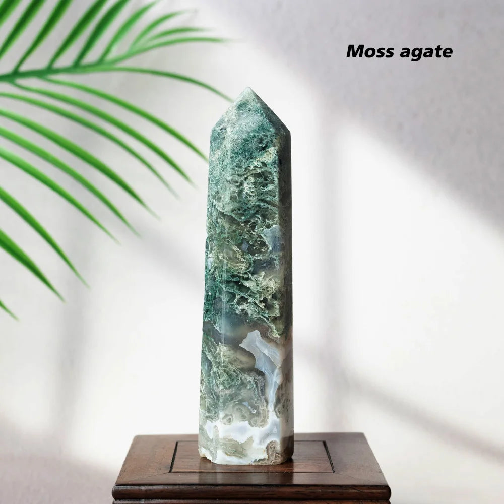 Obelisco de Cristal Natural 13-15cm para Cura e Decoração - Ponto de Energia - Pedras Naturais - Reiki - Feng Shui