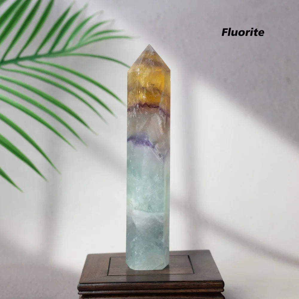Obelisco de Cristal Natural 13-15cm para Cura e Decoração - Ponto de Energia - Pedras Naturais - Reiki - Feng Shui