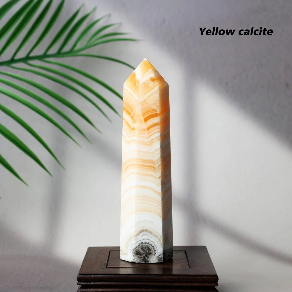 Obelisco de Cristal Natural 13-15cm para Cura e Decoração - Ponto de Energia - Pedras Naturais - Reiki - Feng Shui