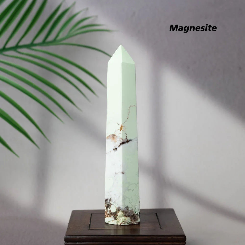 Obelisco de Cristal Natural 13-15cm para Cura e Decoração - Ponto de Energia - Pedras Naturais - Reiki - Feng Shui