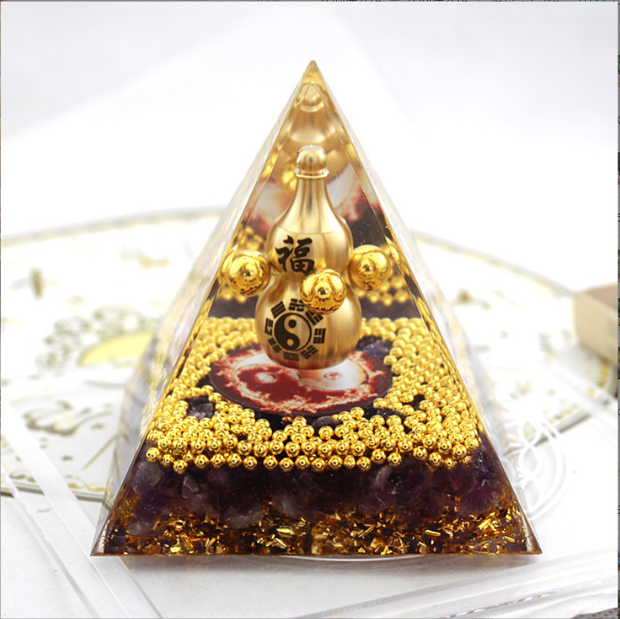 Orgonite - Pirâmide de Lápis-Lazúli com Cristais - 23 Modelos de Peça Decorativa para Reiki e Harmonização de Ambientes - Decoração