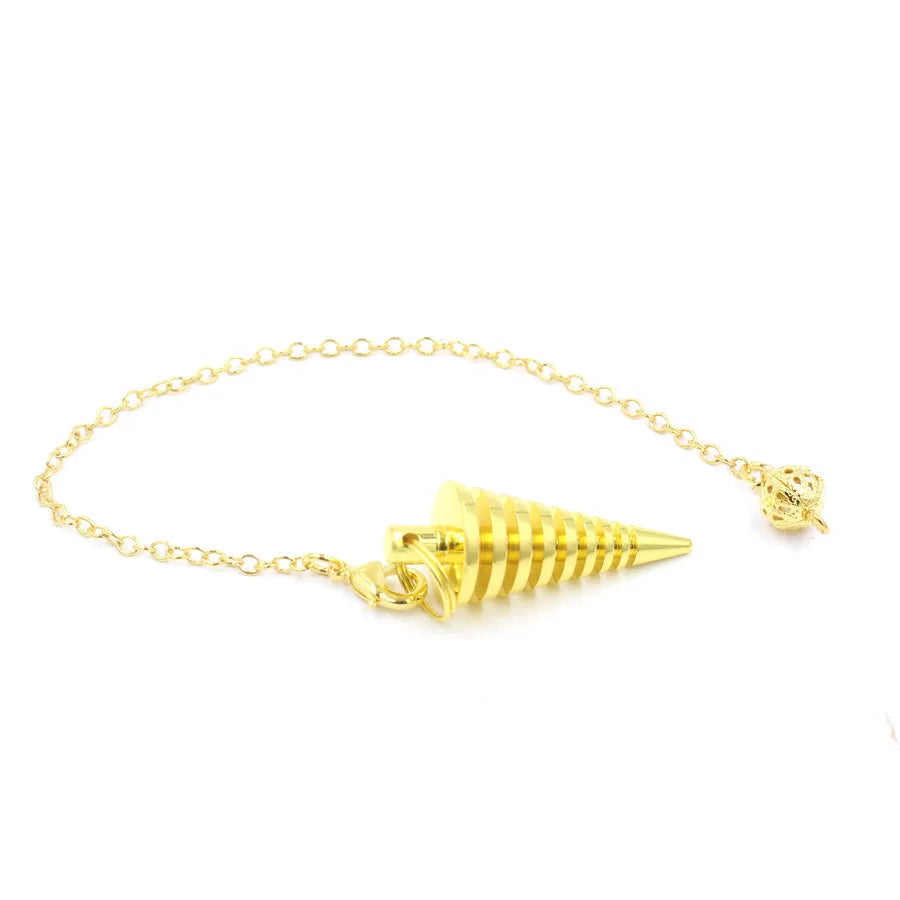 Pêndulo 100% Metal Lançadeira de Corrente Radiestesia - Reiki
