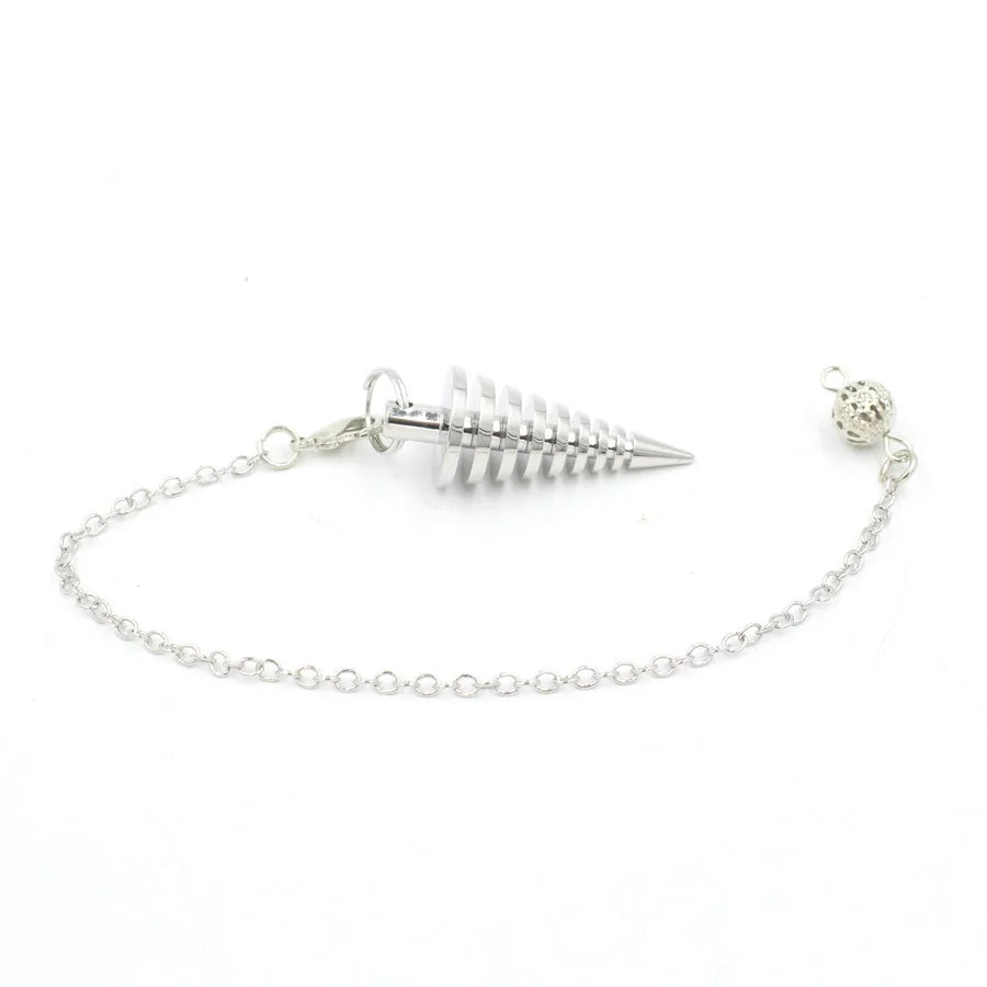 Pêndulo 100% Metal Lançadeira de Corrente Radiestesia - Reiki