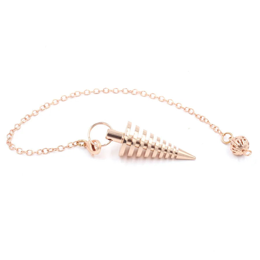 Pêndulo 100% Metal Lançadeira de Corrente Radiestesia - Reiki