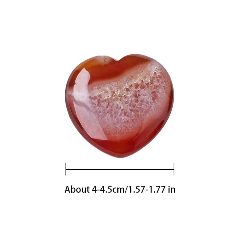 Pedra Natural Cornalina Formato de Coração - Feng Shui - Cristais