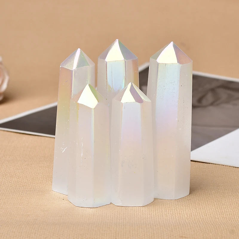 Pedra Natural Cristal Selenita Pirãmide Feng Shui Reiki