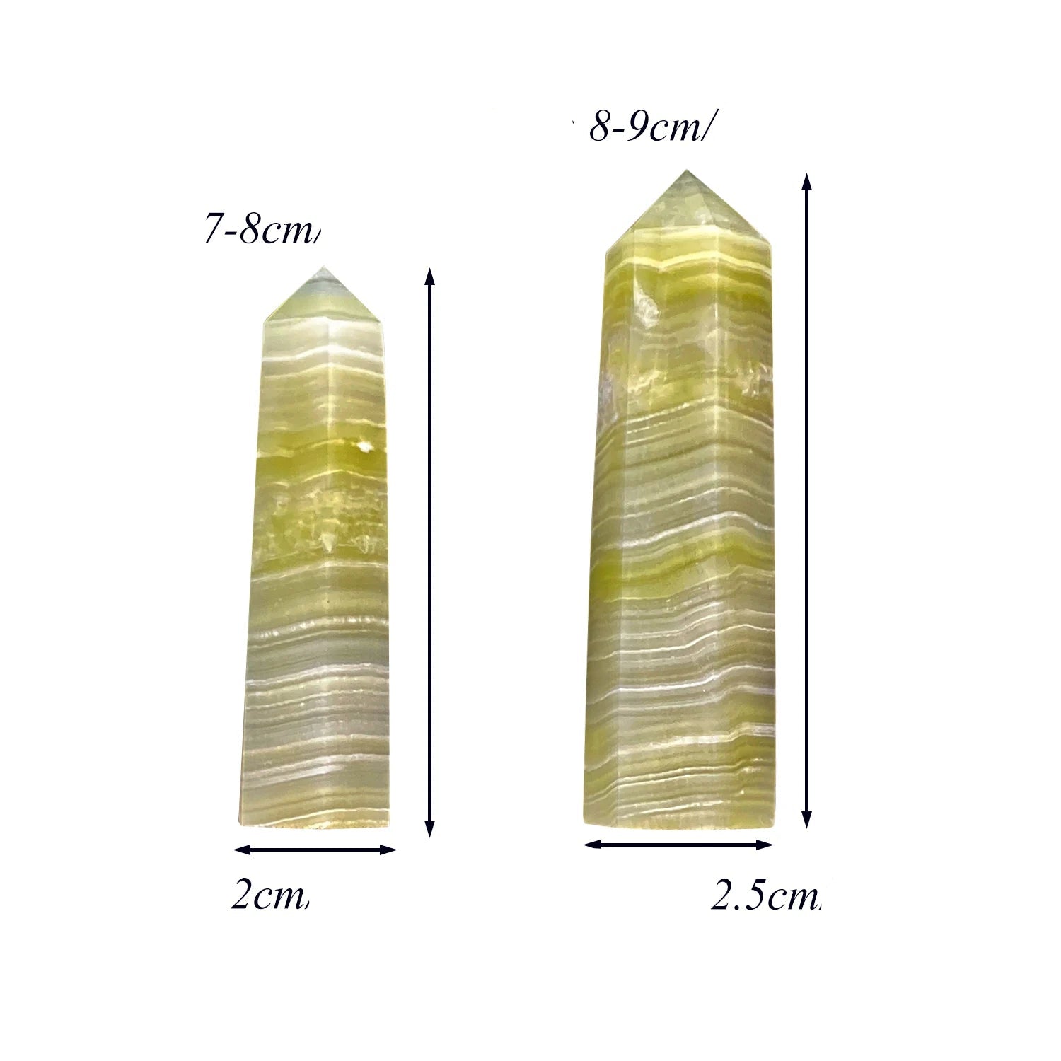 Pedra Natural Obelisco de Jade Afegão Hexagonal Feng Shui Reiki