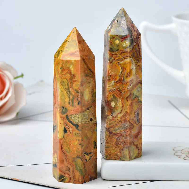 Pedra Natural Pirâmide Ágata Crazy Natural Energia e Equilíbrio Feng Shui Reiki