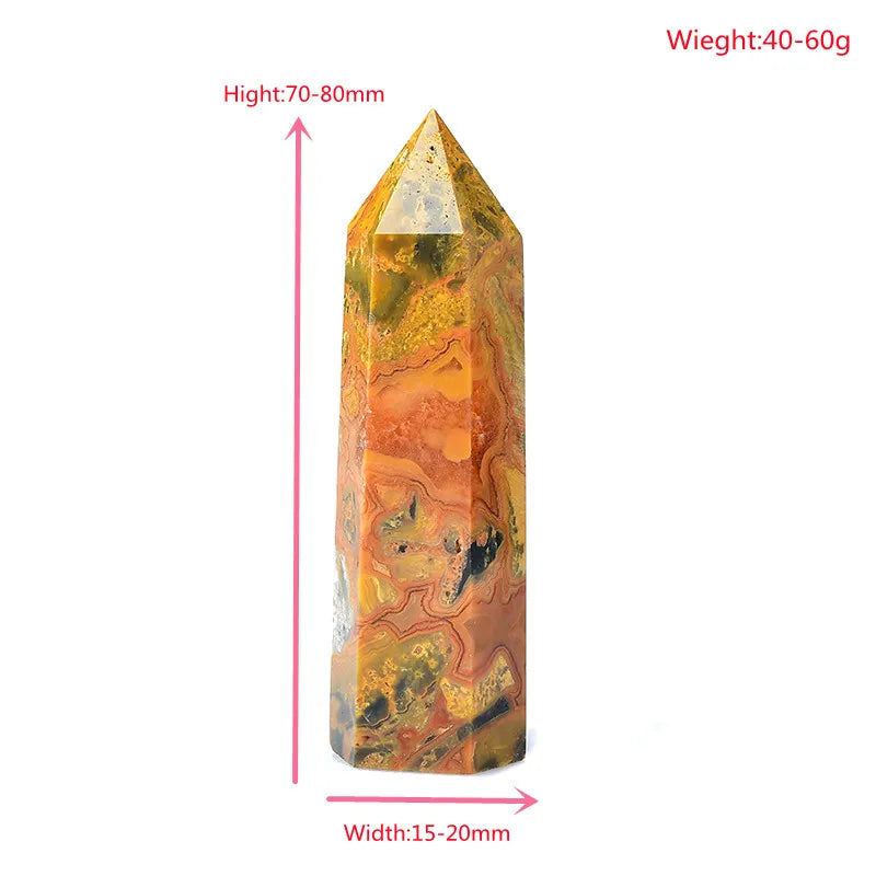 Pedra Natural Pirâmide Ágata Crazy Natural Energia e Equilíbrio Feng Shui Reiki