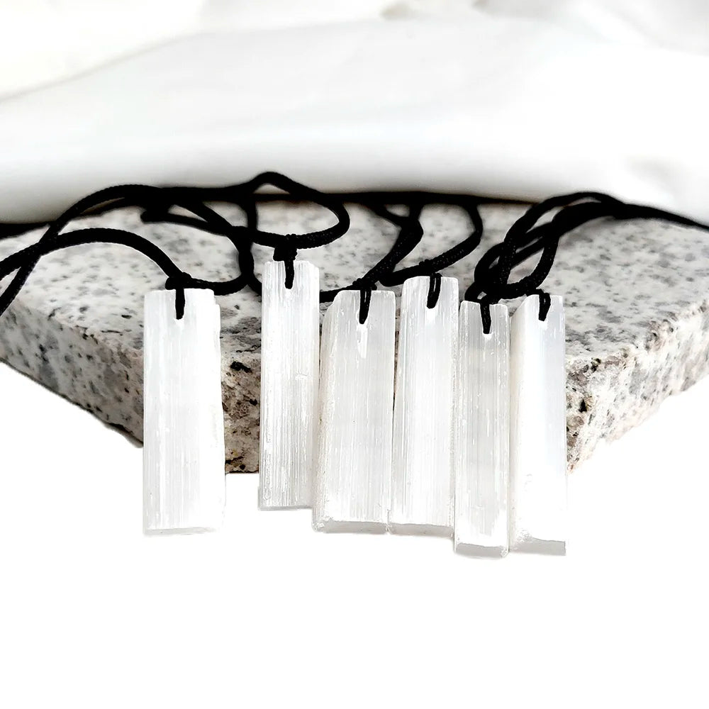 Pedras Naturais Bastão de Selenita Semi Joias Reiki Feng Shui