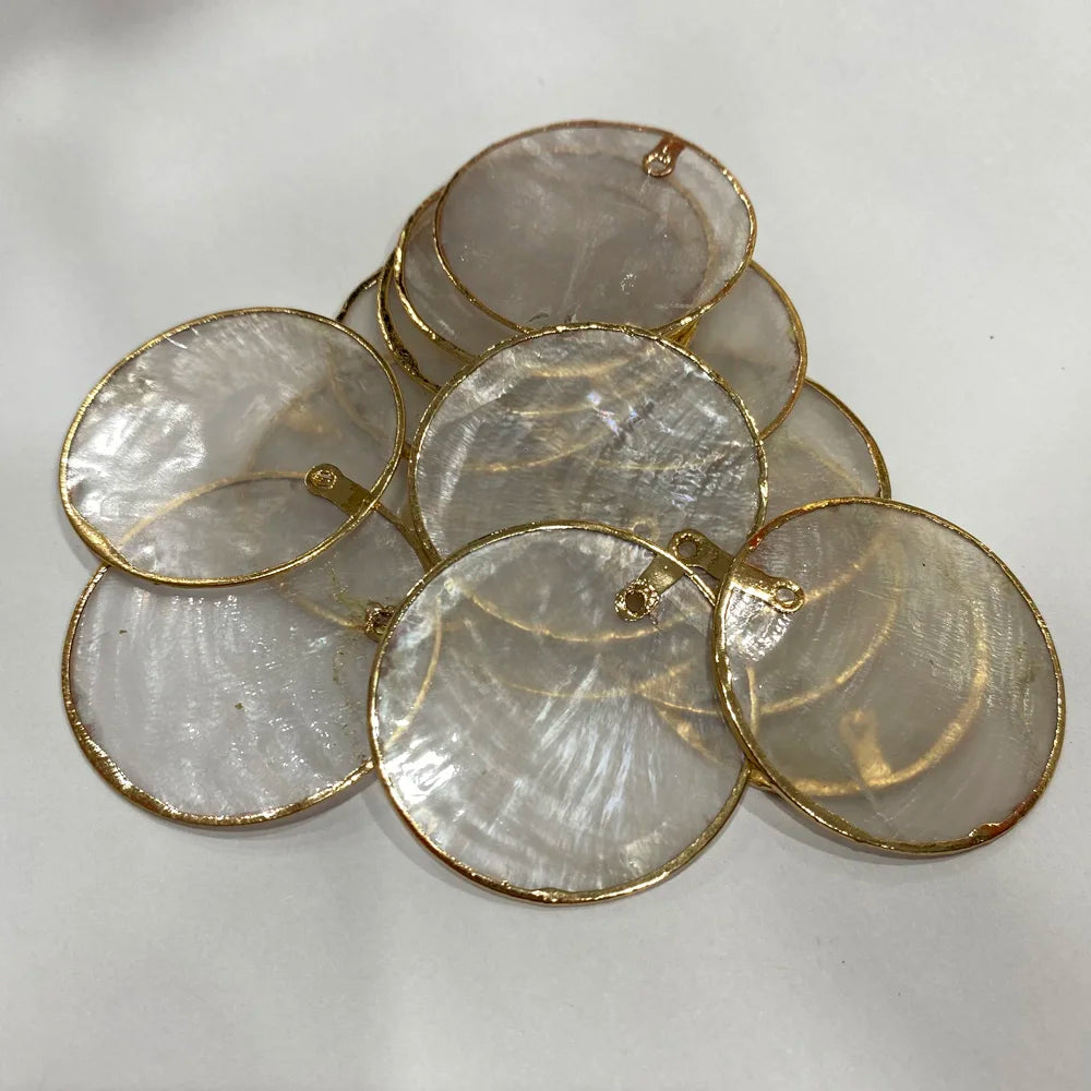 Pingente Semi Joia Madrepérola 2 Peças Feng Shui Reiki