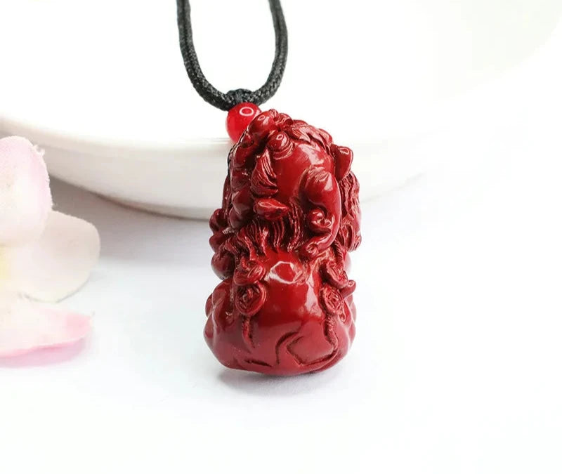 Pingente em Pedra Natural de Aventurina Modelo Pi Xiu Feng Shui