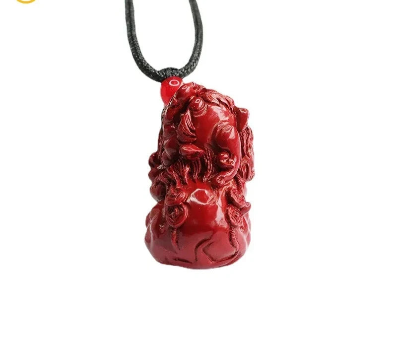 Pingente em Pedra Natural de Aventurina Modelo Pi Xiu Feng Shui