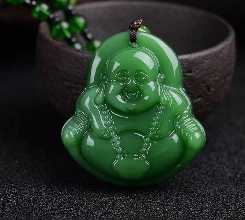 Pingentes de Pedra Natural Jade Unissex - Semi Joias