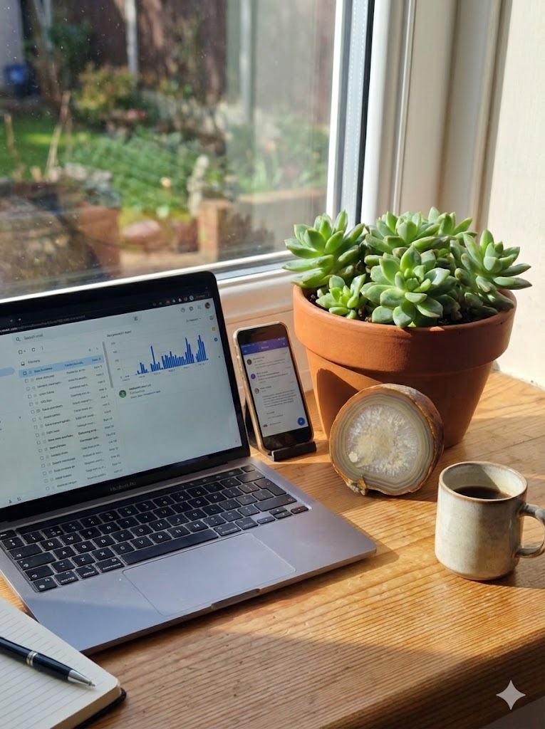 Placa de Ágata Marrom Natural com Cristalização Interna – Energia de Proteção e Equilíbrio -Harmonia Plena