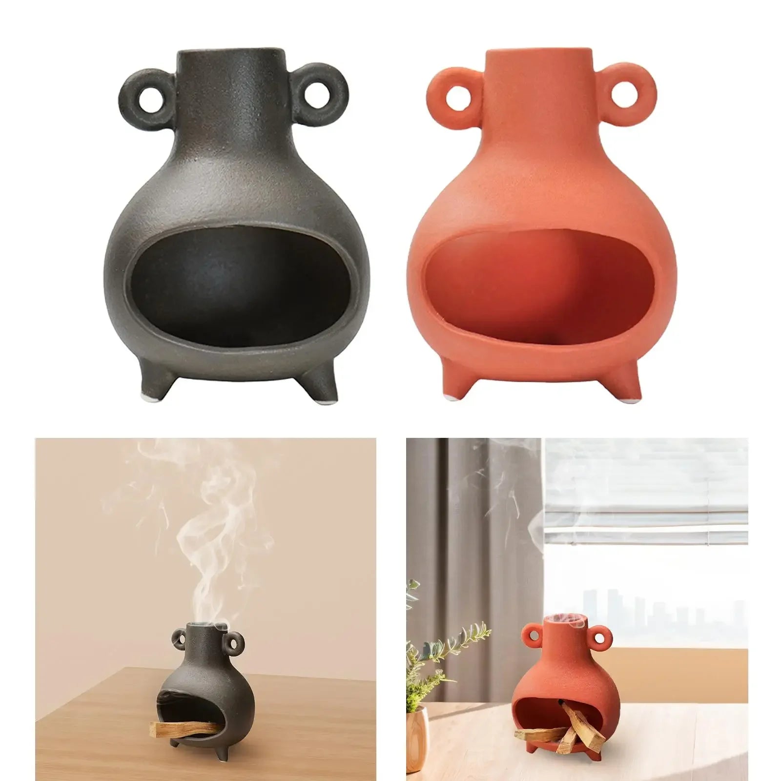 Porta Incenso e Queimador de Palo Santo em Cerâmica - Feng Shui - Aromaterapia - Reiki