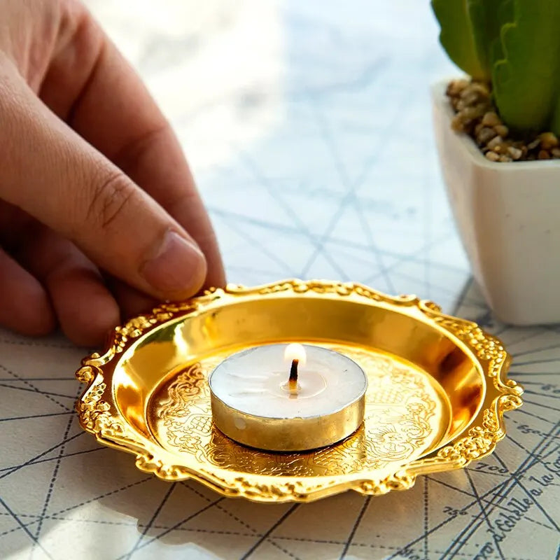 Porta Velas de Metal Decorativo - Arte em Ferro para Decoração - Velas - Velas Aromáticas - Castiçal