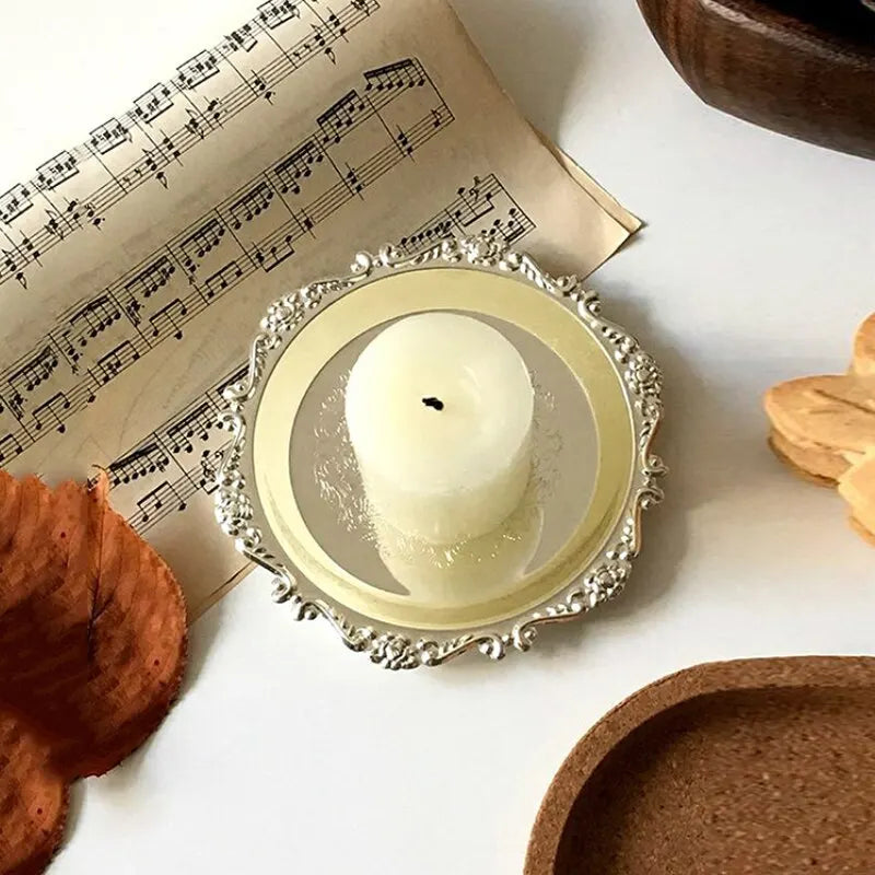 Porta Velas de Metal Decorativo - Arte em Ferro para Decoração - Velas - Velas Aromáticas - Castiçal