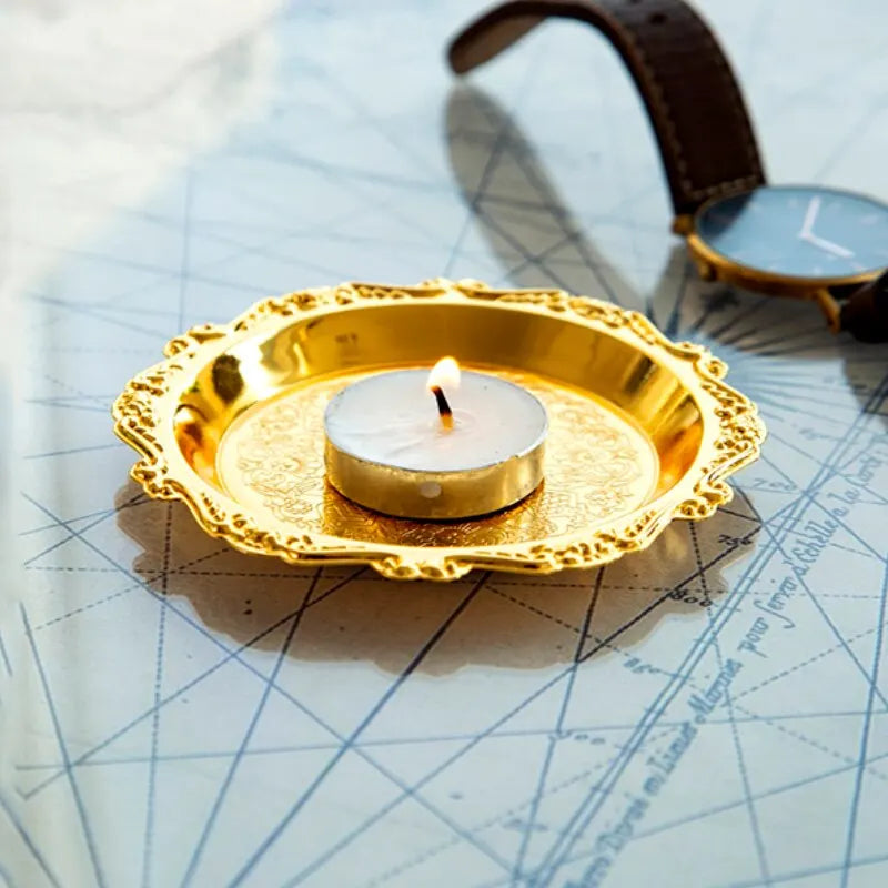 Porta Velas de Metal Decorativo - Arte em Ferro para Decoração - Velas - Velas Aromáticas - Castiçal