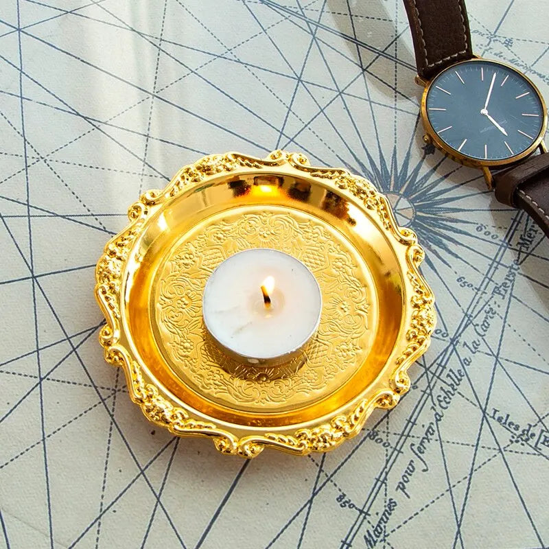 Porta Velas de Metal Decorativo - Arte em Ferro para Decoração - Velas - Velas Aromáticas - Castiçal