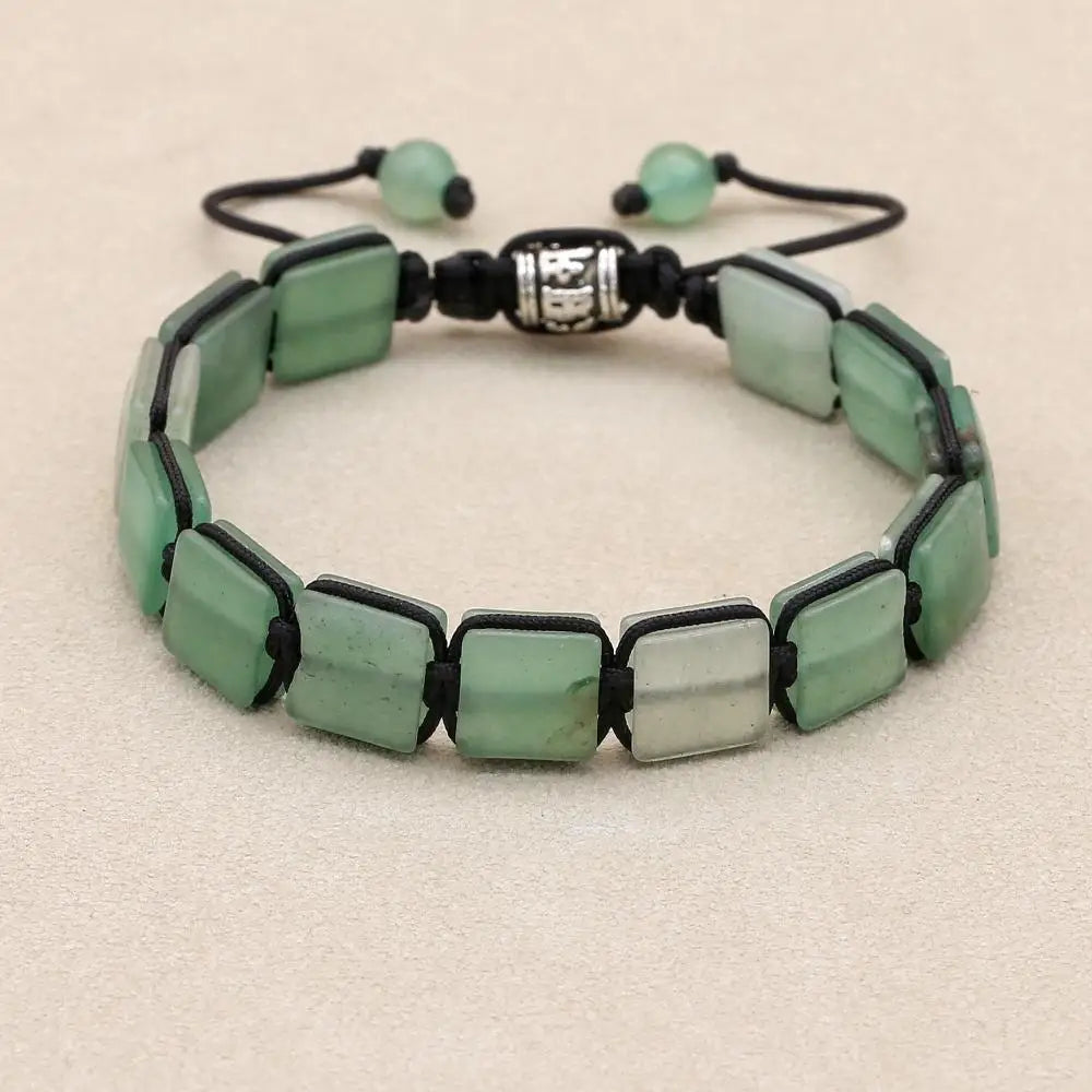 Pulseira Ajustável Pedra Natural Lápiz-Lazúli de 10mm Unissex Cristais Semi Joias Reiki Feng Shui