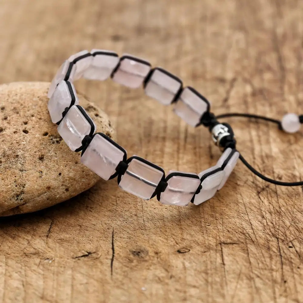 Pulseira Ajustável Pedra Natural Lápiz-Lazúli de 10mm Unissex Cristais Semi Joias Reiki Feng Shui