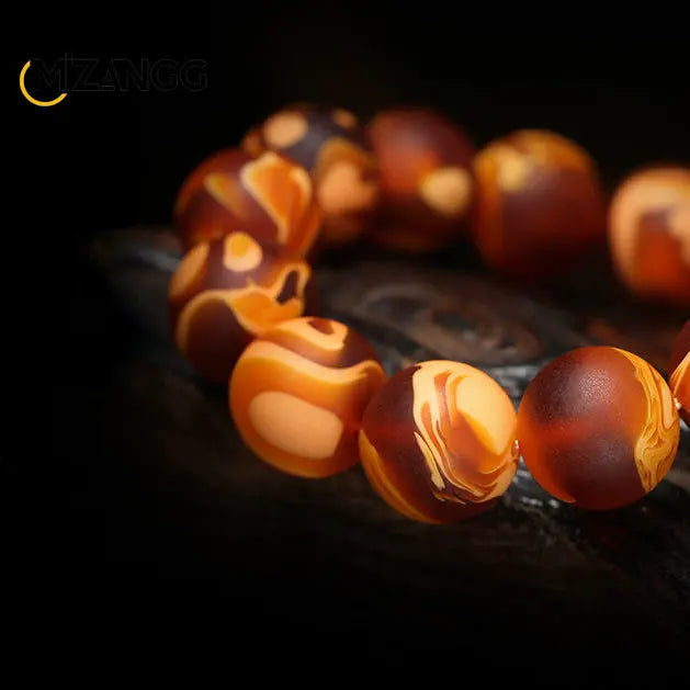 Pulseira com Contas de Âmbar - Amuleto da Sorte Unissex com Padrão de Qualidade - Reiki - Saúde - Energia Espiritual - Cristais