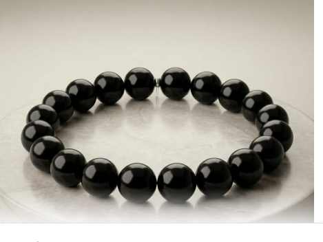 Pulseira de Ônix Natural Tipo A – Proteção, Firmeza e Equilíbrio Energético | Harmonia Plena
