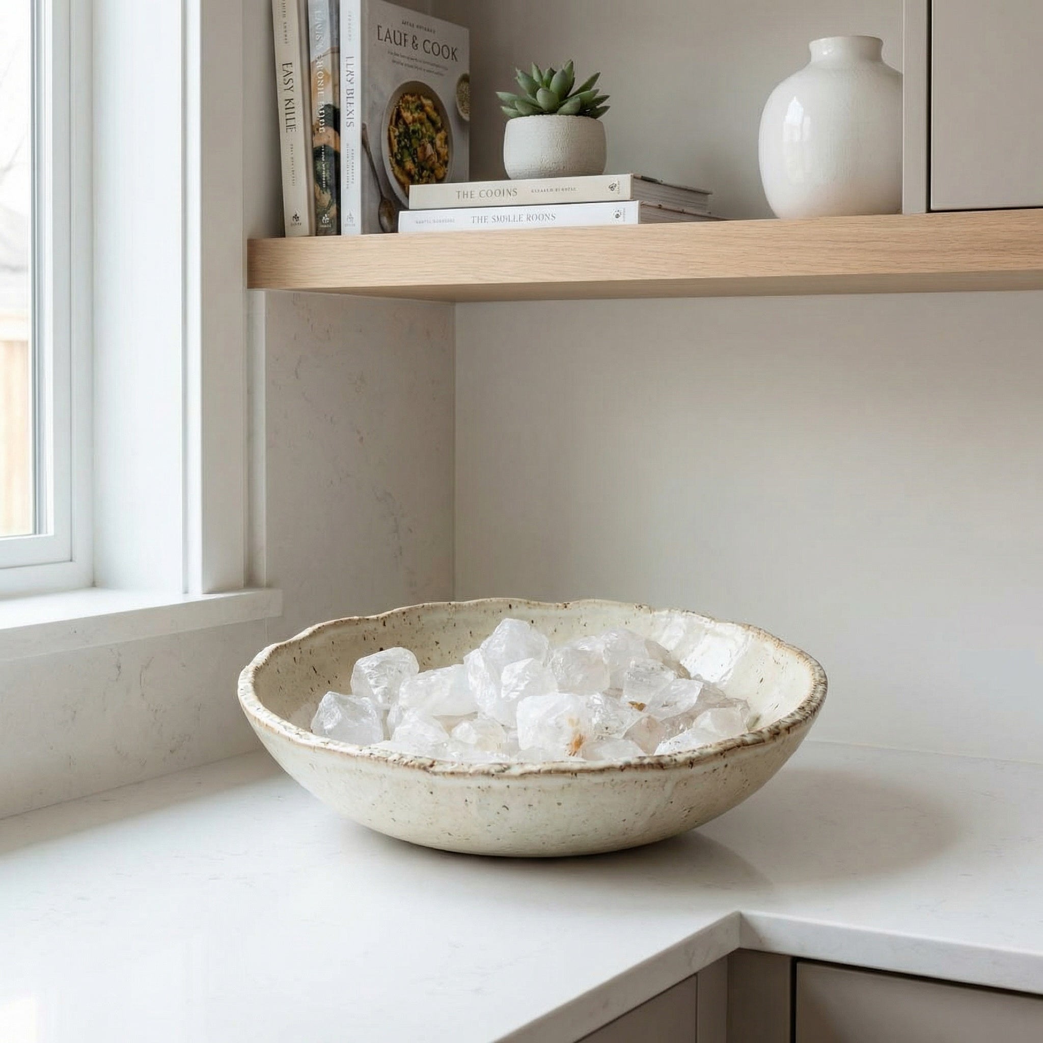 Quartzo Branco Natural Bruto por Peso – Cristal de Quartzo Transparente para Energia, Purificação e Harmonização de Ambientes – Harmonia Plena Pedras Naturais