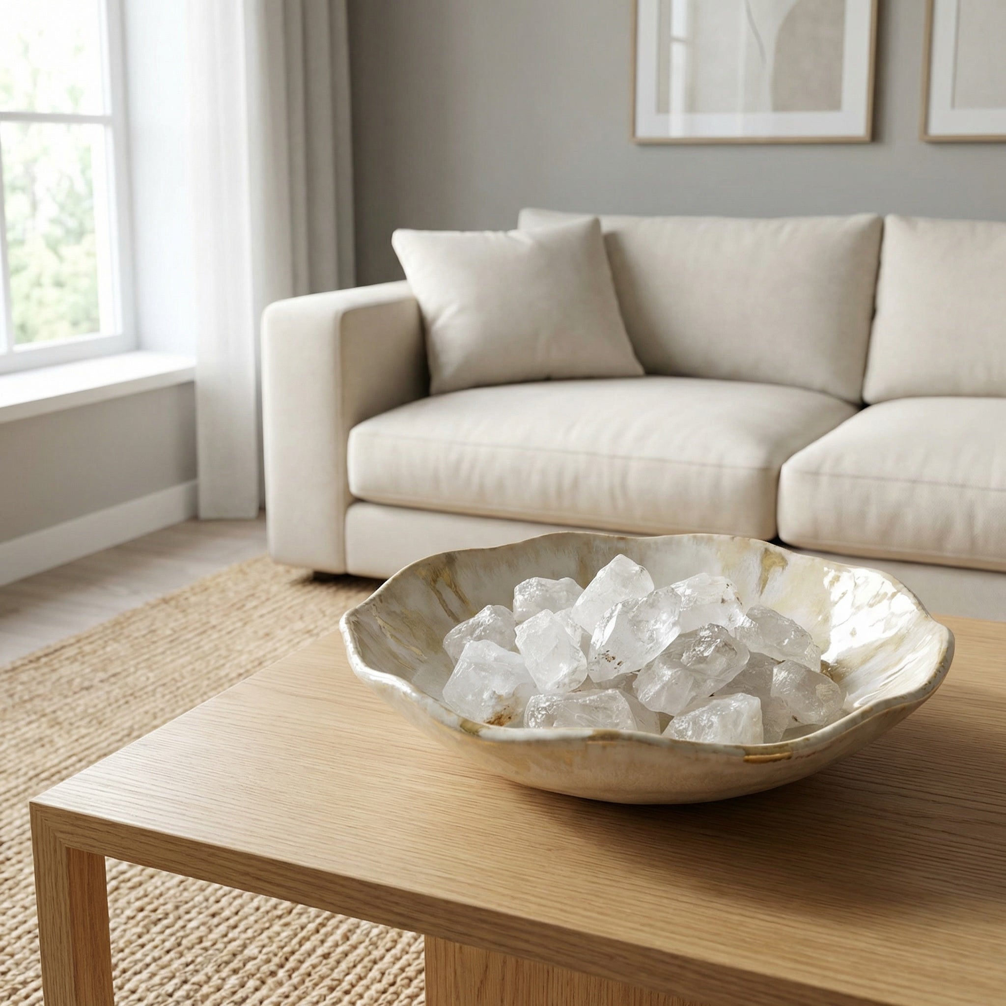 Quartzo Branco Natural Bruto por Peso – Cristal de Quartzo Transparente para Energia, Purificação e Harmonização de Ambientes – Harmonia Plena Pedras Naturais